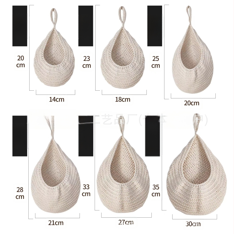 Διασυνοριακό νέο χειροποίητο πλέγμα για τη φωλιά πουλιών Χειροποίητο βαμβακερό σχοινί Πλεκτό πλέγμα φρούτων Αποθήκευση Αποθήκευση