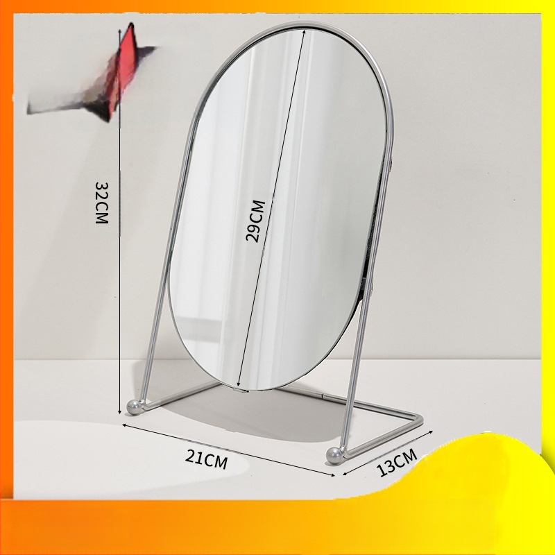 Sminktükör asztali hálószoba 360 fokban forgó ovális tükör kollégiumi öltözőtükör értékes iroda