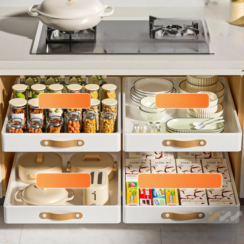 Su rankena spintelėje traukiamas krepšelis virtuvės prieskonių laikymo dėžė stumdomas bėgelis montavimo nereikalaujanti laikymo dėžė tarpų