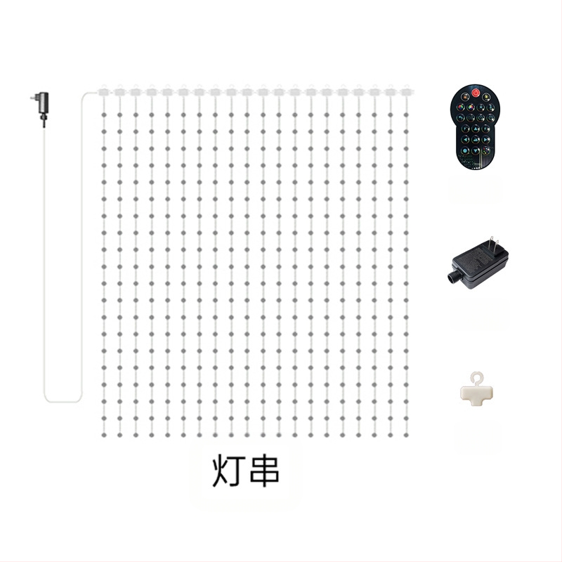 Magiškos spalvos odinė linijinė lempa užuolaidų lempa APP taškinis valdymas „Bluetooth“ rutulinis rutulinis šviestuvas RGB laimingo arklio girlianda kalėdinė šviesa