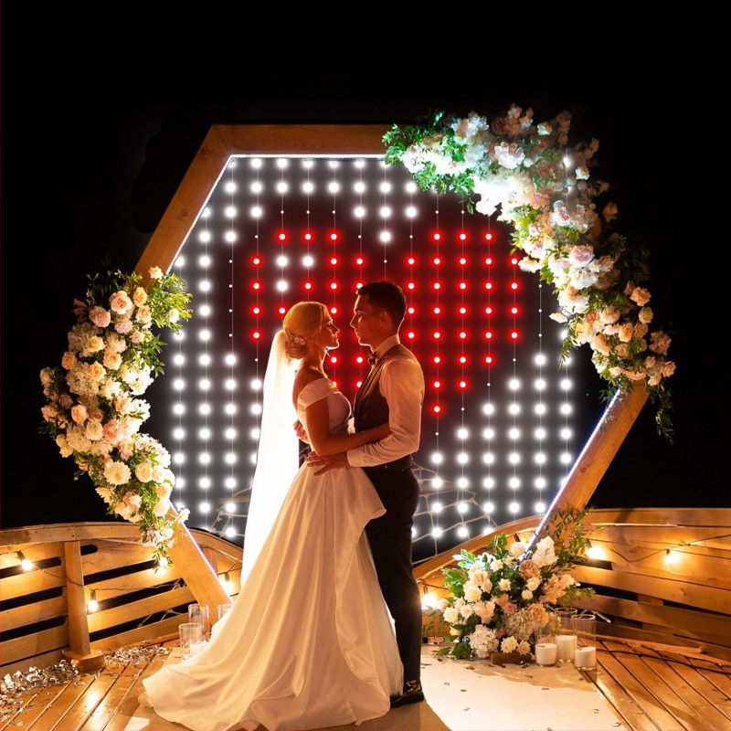 Magiškos spalvos odinė linijinė lempa užuolaidų lempa APP taškinis valdymas „Bluetooth“ rutulinis rutulinis šviestuvas RGB laimingo arklio girlianda kalėdinė šviesa