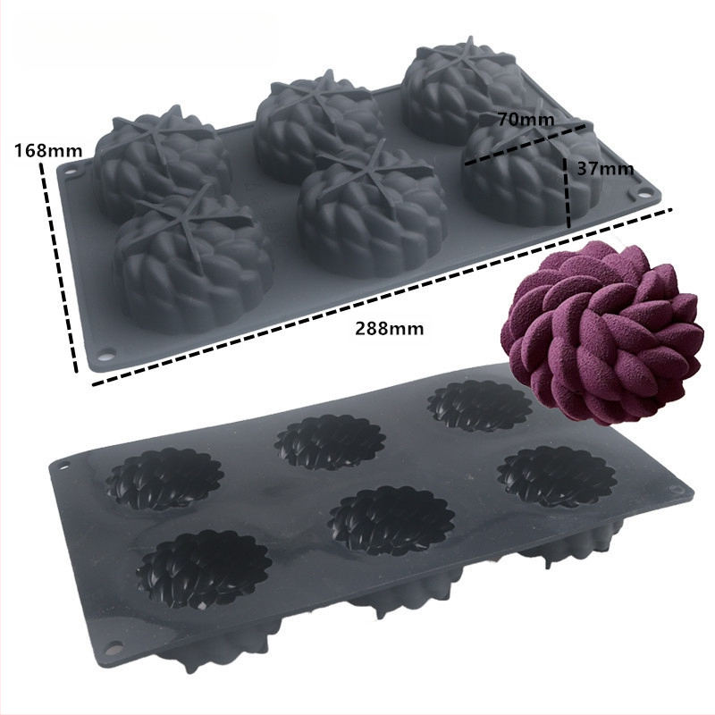 Shenhong White 6 Čak i Santa Anna cvijet torta silikonski kalup preljev površina pjeskarenje mousse DIY francuski desert pečenje