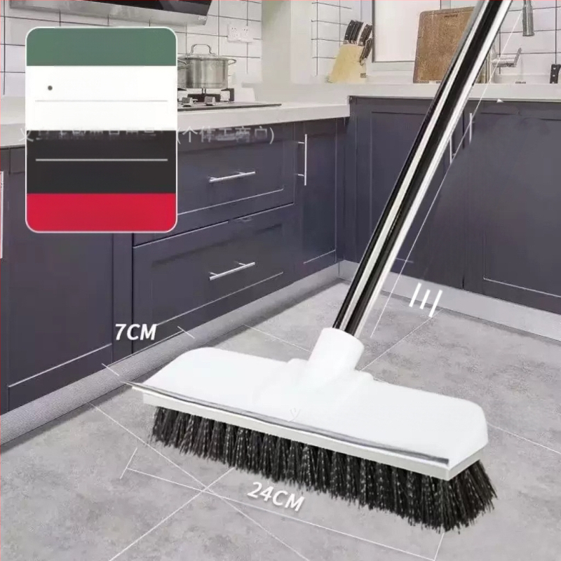 Grindų šepetys Tualeto grindų šepetys ilga rankena Tualetas Vonios kambarys Buitinis kietų plaukų valymas Plytelių tarpų valymas Daugiafunkcis