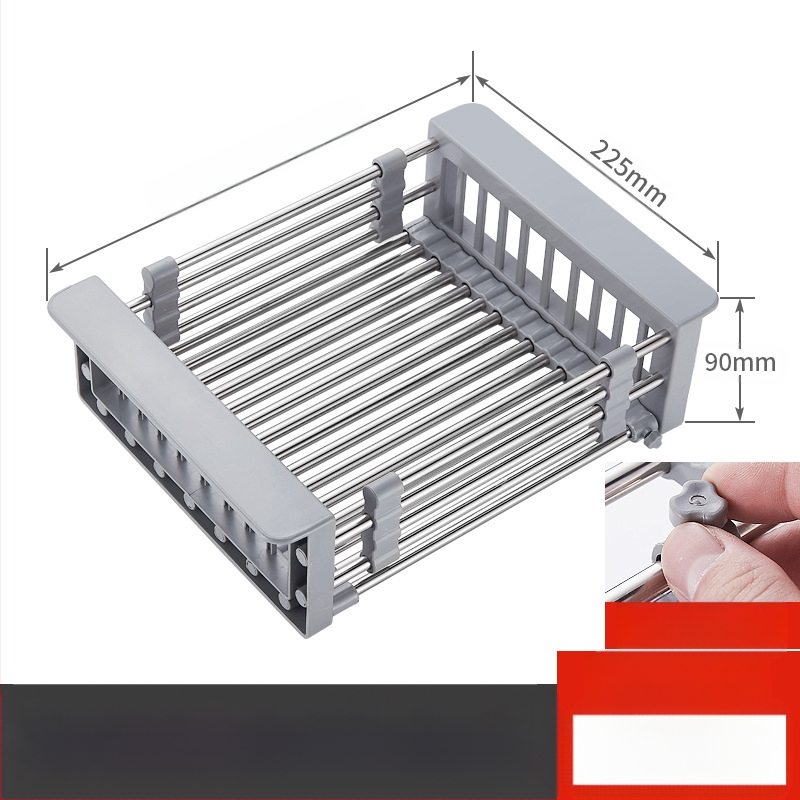 Поставка за съдове за потапяне, домакинска кухненска мивка, рафт за съхранение, мивка от неръждаема стомана, купа за съдове и клечки за хранене, кошница за оттичане на мивка, леген за зеленчуци