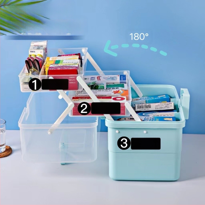 Medicinska kutija za pohranu, kutija za prvu pomoć, kutija za lijekove, kućanstvo velikog kapaciteta, višeslojna prijenosna kutija za pohranu lijekova za hitne slučajeve, kućanska kutija za lijekove