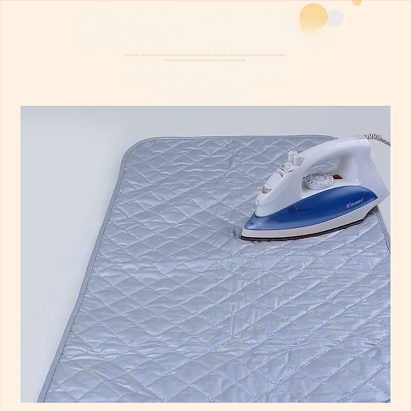 Удебелена памучна сребърна дъска за гладене, домакинска сгъваема преносима дъска за гладене, пътна, хотелска, общежитие, настолна подложка за гладене