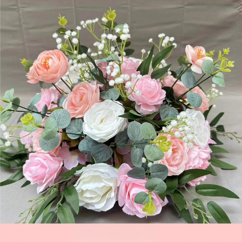 Automobilio pristatymo ceremonijos lango vestuvių dekoravimo stilius Dirbtinių gėlių dekoravimas Netikros gėlės 4s Parduotuvės pasveikinimas Kt prekės ženklo romėnų kolonų dekoravimas