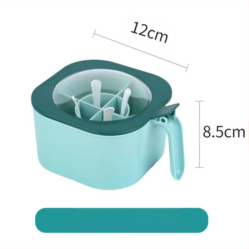 Internet Celebrant többfunkciós fűszerdoboz konyhai háztartási kombinált készlet egyemeletes, többrácsos, lezárt, nedvességálló fűszeres üveg kanállal