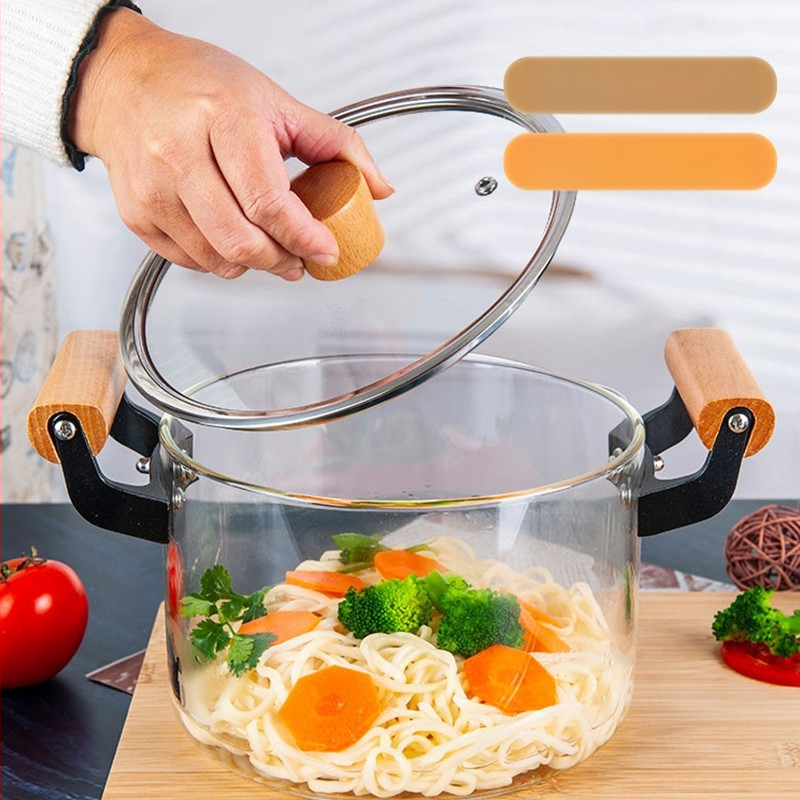 Puodas su dideliu borosilikato kiekiu, stiklinis puodas su dviguba rankena, sriubos puodas su atvira liepsna, troškinys, sriubos puodas namams, atsparus aukštai temperatūrai, elektrinė keraminė viryklė, garintuvas, indukcinė viryklė