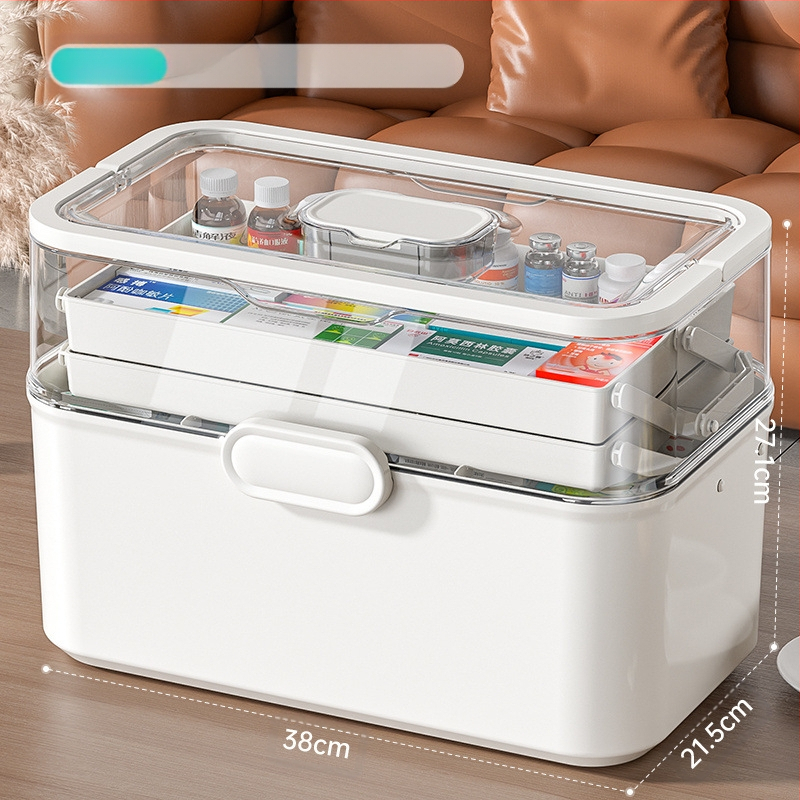 Kutija za lijekove za dom Kutija za lijekove za kućanstvo Velikog kapaciteta Dječja kutija za lijekove s više slojeva Kutija za prvu pomoć Mala kutija za lijekove