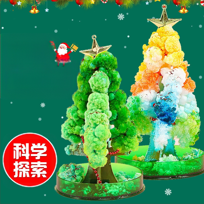 Tarpvalstybinis popierinių eglutės žydinčių vaikų „pasidaryk pats“ magiško augimo krištolinių eglutės žaislų, spalvotų Kalėdų eglučių gamintojų didmeninė prekyba tiekėjas