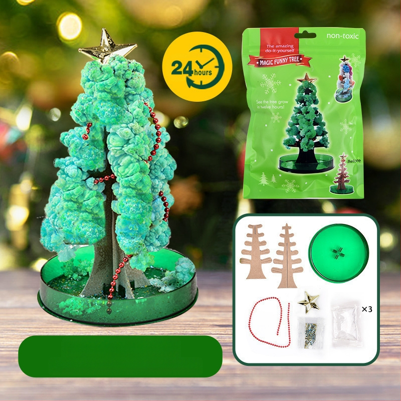 Tarpvalstybinis popierinių eglutės žydinčių vaikų „pasidaryk pats“ magiško augimo krištolinių eglutės žaislų, spalvotų Kalėdų eglučių gamintojų didmeninė prekyba tiekėjas