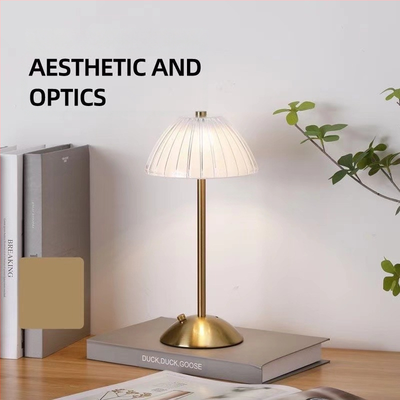 Vrhunska stolna lampa za spavaću sobu, noćna lampa, luksuzna noćna lampa za glavnu spavaću sobu, punjiva noćna lampa, kristalna retro atmosferska lampa