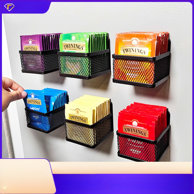 Μαγνητική βάση αποθήκευσης καλαθιού τσαγιού Xirui Μεγάλη χωρητικότητα σιδερώματος Μοντέρνο απλό καλάθι αποθήκευσης 6 τεμαχίων σε φακελάκι τσαγιού ευρωπαϊκού στιλ