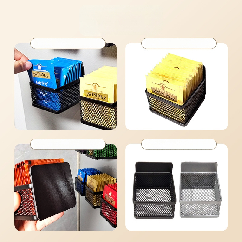 Μαγνητική βάση αποθήκευσης καλαθιού τσαγιού Xirui Μεγάλη χωρητικότητα σιδερώματος Μοντέρνο απλό καλάθι αποθήκευσης 6 τεμαχίων σε φακελάκι τσαγιού ευρωπαϊκού στιλ