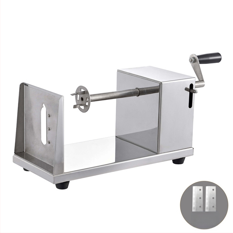 Komercinis nerūdijančio plieno bulvių bokštas Mašina Rankinis bulvių bokštas Bulvių pjaustyklė bulvių traškučių mašina Bulvių mašina Cikloninė bulvių mašina