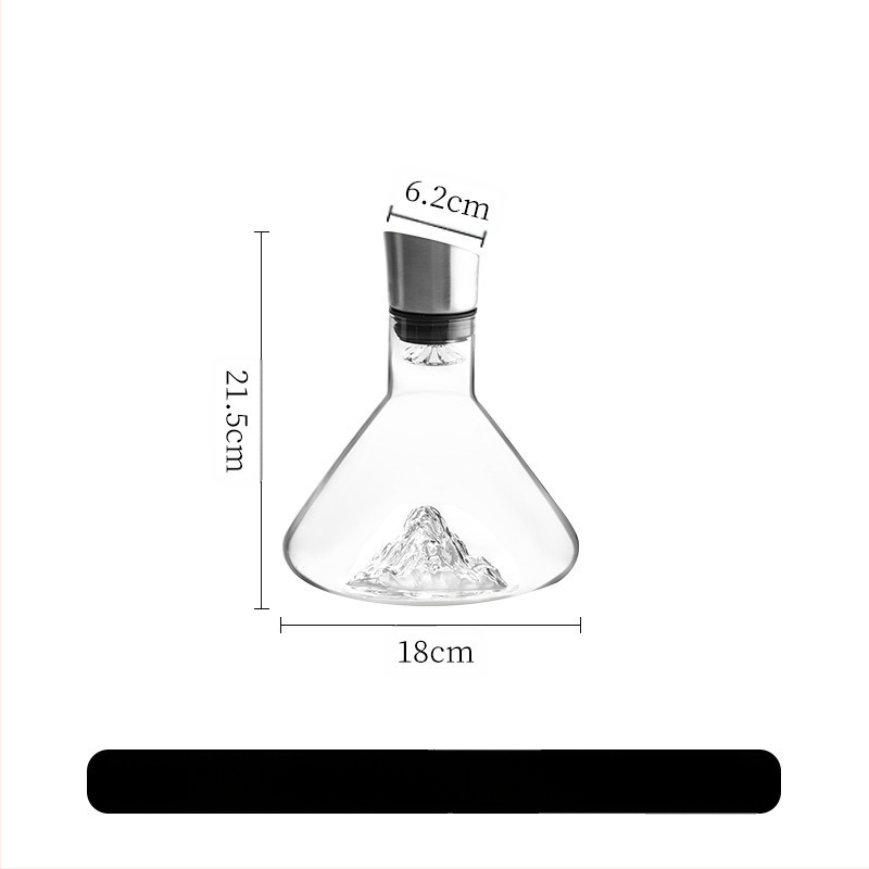 Veinikarahvin klaasist filtriga veinikarahvin Kodu loominguline jäämäe põhjaga juga kiire hulgimüük