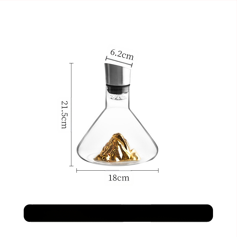 Veinikarahvin klaasist filtriga veinikarahvin Kodu loominguline jäämäe põhjaga juga kiire hulgimüük