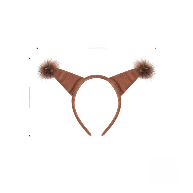 Naujas voverės galvos juostos kostiumas Helovinas Velykų gyvūnų galvos juosta Vaikams Animacinis mielas pliušinis kamuoliukas Galvos apdangalas