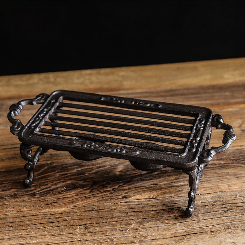 Европейски стил Ретро чугунен чайник Кафе Алкохолна печка Свещ Настолна лампа Хотелски аксесоари за дома Орнаменти Топлоизолационен държач