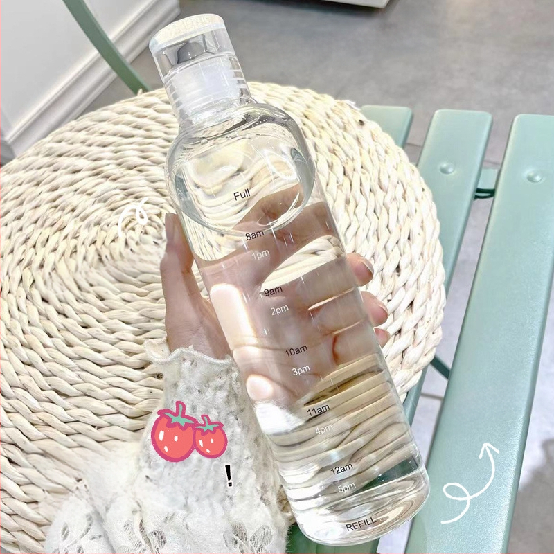 Aukštai temperatūrai atsparus paprastas vandens puodelis su svarstyklėmis, universalus arbatos ir gėrimo puodelis, buitinis moteriškas stiklinis puodelis, didelio borosilikatinio stiklo puodelis