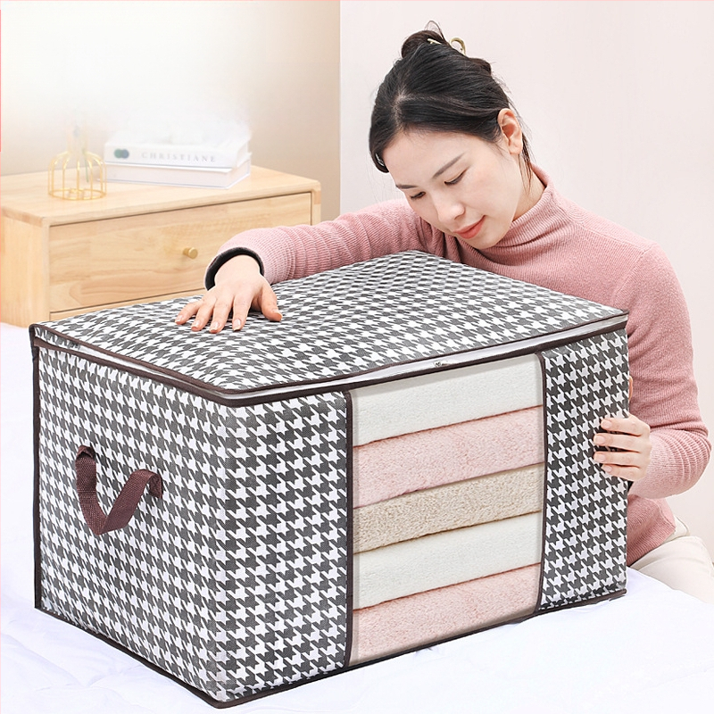 Houndstooth-kujuline hoiukott majapidamisriiete jaoks, sulejopede hoiukott, muu korraldus, kolimispagasi kott, reisiladu