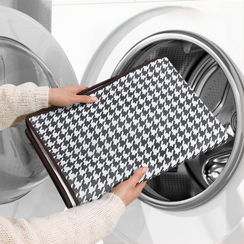 Houndstooth-kujuline hoiukott majapidamisriiete jaoks, sulejopede hoiukott, muu korraldus, kolimispagasi kott, reisiladu