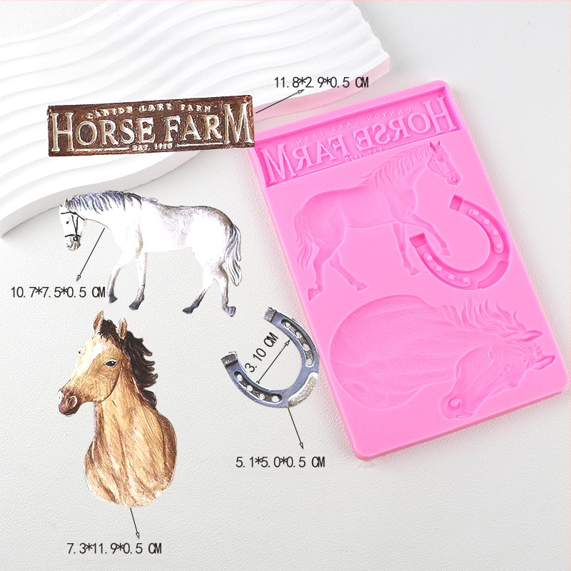Zirgu kara zirgu folijas silikona veidne zirgu seglu šokolādes kūkas veidne īpaši viegls māla cepšanas piederums