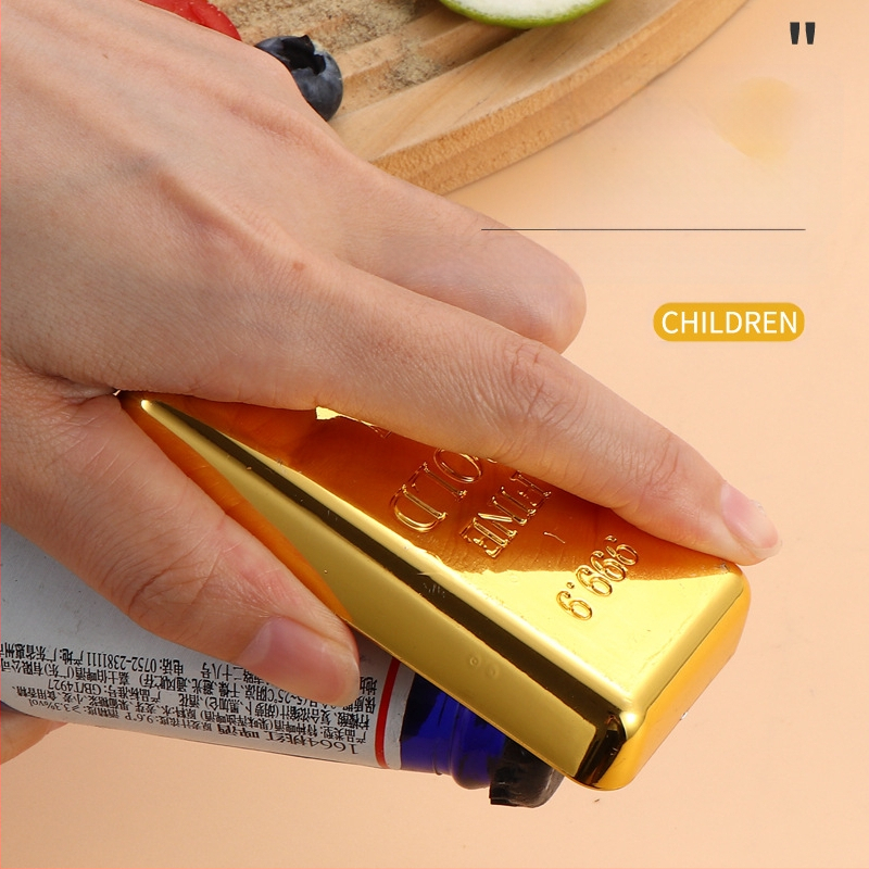 Нова креативна симулация на отварачка за бутилки, златна отварачка за консерви от неръждаема стомана, отварачка за бира, отварачка за вино на едро