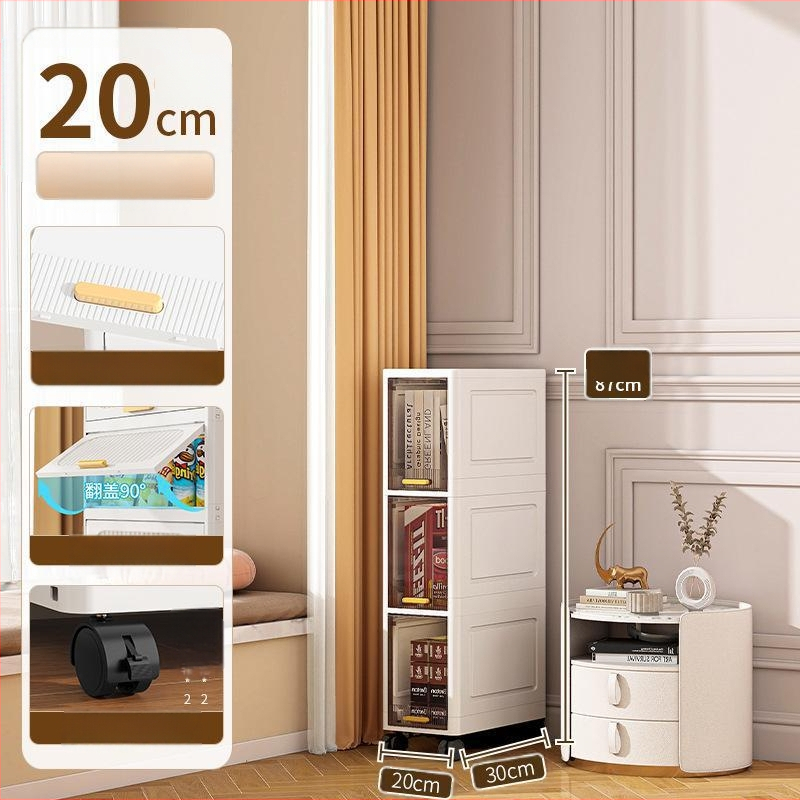 Piiriülene lünkade hoiukapp elutoa beebimänguasjade suupistete mitmekihiline kapp riiete hoiukapp kodu tolmukindel hoiuriiul