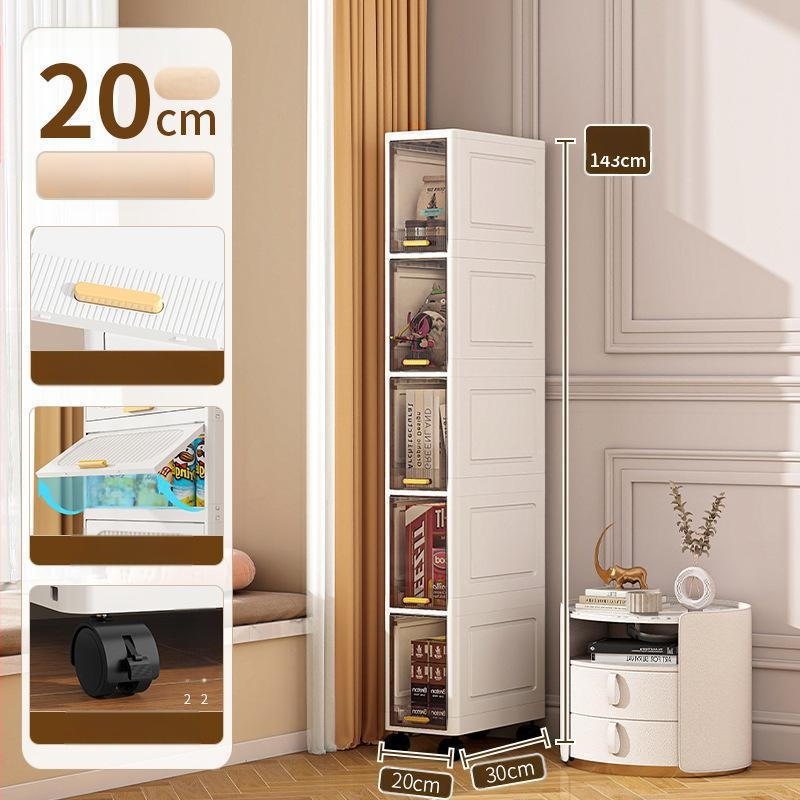 Piiriülene lünkade hoiukapp elutoa beebimänguasjade suupistete mitmekihiline kapp riiete hoiukapp kodu tolmukindel hoiuriiul