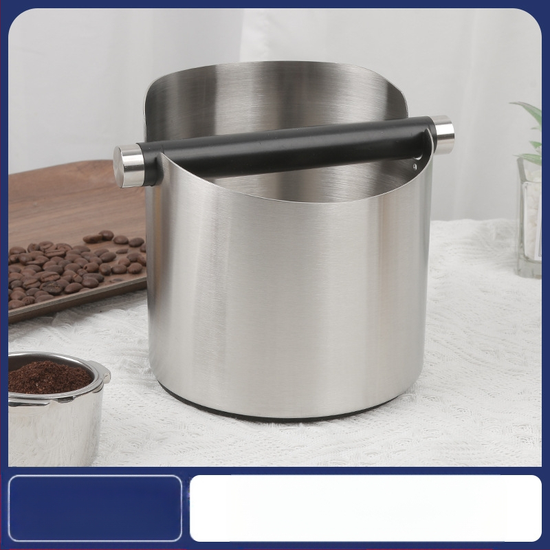 Hulgimüük väikese mahutavusega roostevabast terasest pulbriämber kohvi koputama räbupaak kohvimasina pulbrikarp jäätmeräbu ämber pulbripaak