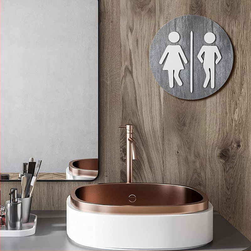 Табели за тоалетни за момчета и момичета, креативни дървени табели за тоалетни, каза тоалетна, дървени табели, директна доставка от фабриката