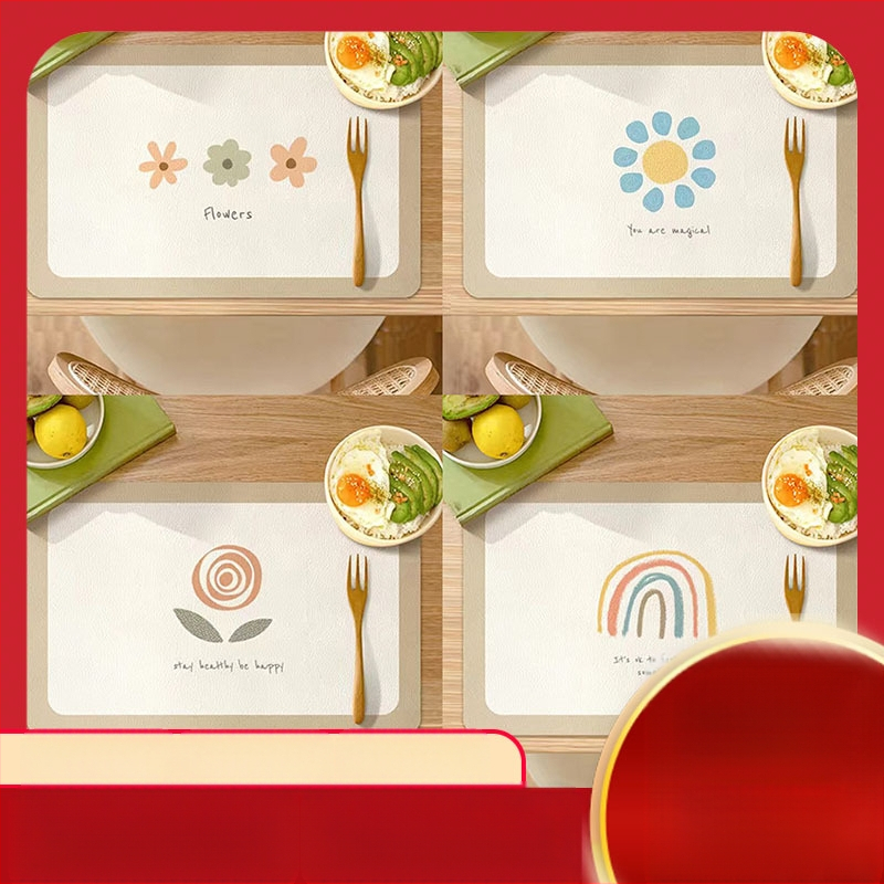 Prekogranične eksplozije Nordijski cvijet Blagovaonska prostirka u zapadnjačkom stilu, otporna na opekline, toplinska izolacijska prostirka, vodootporna i uljnootporna prostirka za blagovaonski stol, kućanski pribor za jelo, prostirka za zdjele