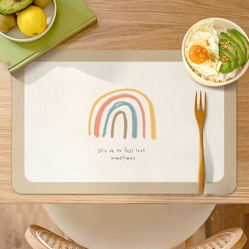 Prekogranične eksplozije Nordijski cvijet Blagovaonska prostirka u zapadnjačkom stilu, otporna na opekline, toplinska izolacijska prostirka, vodootporna i uljnootporna prostirka za blagovaonski stol, kućanski pribor za jelo, prostirka za zdjele