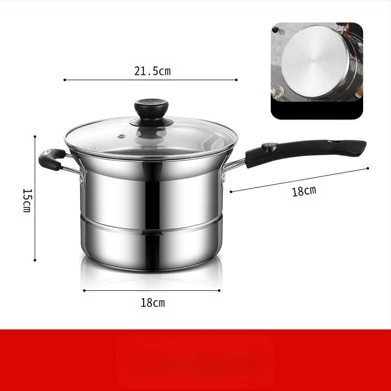 Amazoni piiriülene roostevabast terasest fritüür, majapidamises kasutatav multifunktsionaalne supipott, aurutamis- ja keetmisnuudlipott, kingituste hulgimüük