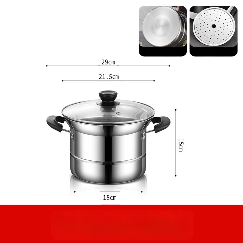 Amazoni piiriülene roostevabast terasest fritüür, majapidamises kasutatav multifunktsionaalne supipott, aurutamis- ja keetmisnuudlipott, kingituste hulgimüük