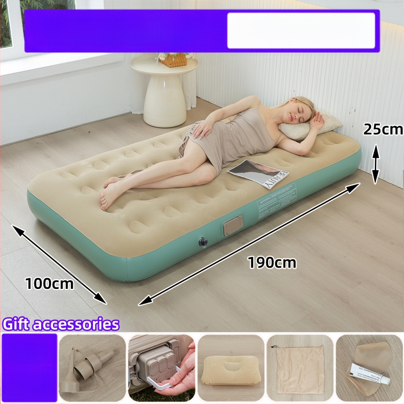 Naujas tarpvalstybinis lauko pripučiamas čiužinys, flokuojantis PVC pripučiamas čiužinys, įmontuotas siurblys, vienvietis ir dvivietis automatinis pripučiamas čiužinys