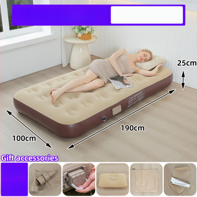 Naujas tarpvalstybinis lauko pripučiamas čiužinys, flokuojantis PVC pripučiamas čiužinys, įmontuotas siurblys, vienvietis ir dvivietis automatinis pripučiamas čiužinys