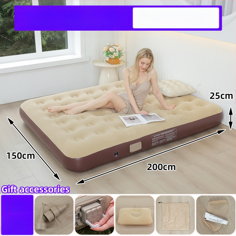 Naujas tarpvalstybinis lauko pripučiamas čiužinys, flokuojantis PVC pripučiamas čiužinys, įmontuotas siurblys, vienvietis ir dvivietis automatinis pripučiamas čiužinys