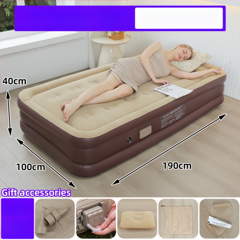 Naujas tarpvalstybinis lauko pripučiamas čiužinys, flokuojantis PVC pripučiamas čiužinys, įmontuotas siurblys, vienvietis ir dvivietis automatinis pripučiamas čiužinys