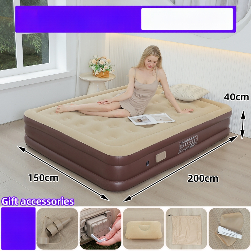 Naujas tarpvalstybinis lauko pripučiamas čiužinys, flokuojantis PVC pripučiamas čiužinys, įmontuotas siurblys, vienvietis ir dvivietis automatinis pripučiamas čiužinys