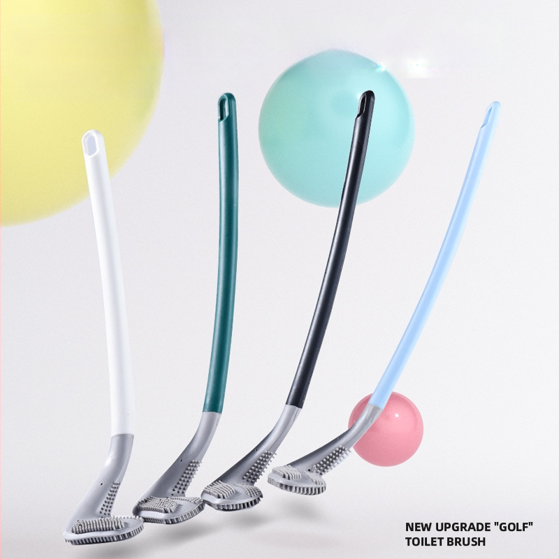 Buitinis negyvo kampo tualeto savaiminio valymo silikoninis ilgos rankenos šepetys, montuojamas ant sienos, golfo tualeto šepetys