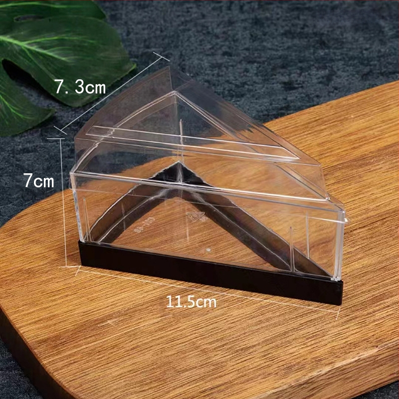 Vienkartinis trikampis sutirštintas putėsių puodelis PS kieto plastiko pudingo želė ledų deserto torto dėžutė