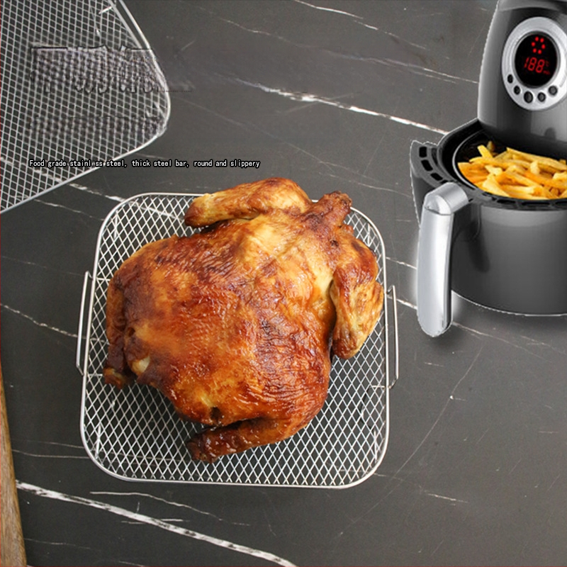 laos õhufritüüri tarvikud roostevabast terasest ruudukujuline õhufritüüri grillkomplekt õhufritüüri grillvõrk aurutusvõrk