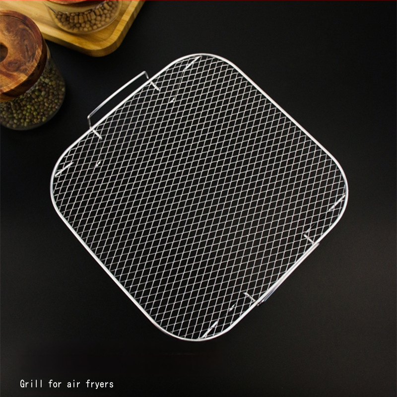 laos õhufritüüri tarvikud roostevabast terasest ruudukujuline õhufritüüri grillkomplekt õhufritüüri grillvõrk aurutusvõrk