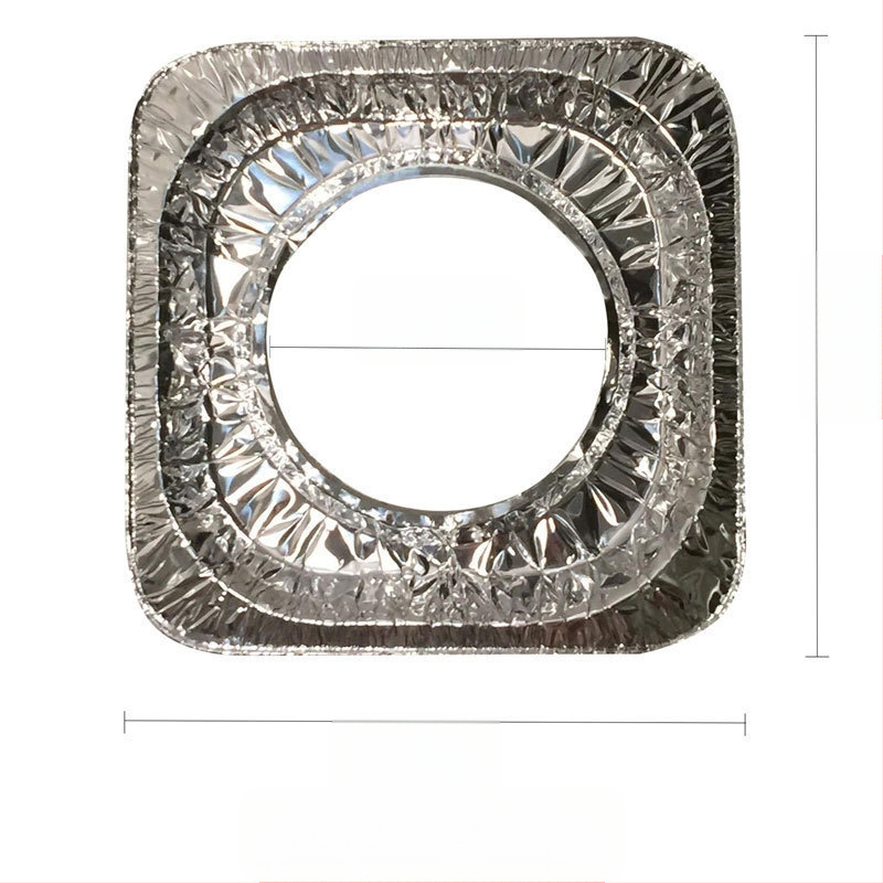 Dujinės viryklės alyvai atsparus kilimėlis, apvalus viryklės skardinis popierinis žiedas, virtuvės aliuminio folijos valymo kilimėlis, kvadratinis dujinės viryklės apsauginis kilimėlis