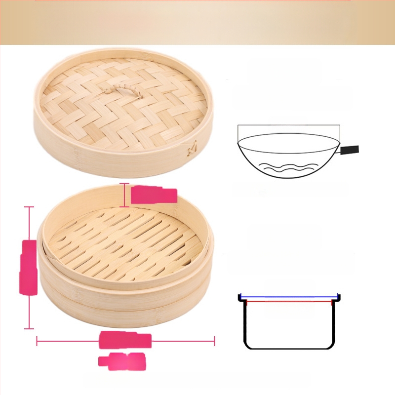 Väike auruti bambusest auruti väike auruti aurutatud pelmeenide auruti bambusest auruti miniauruti bambusest kommertsauruti
