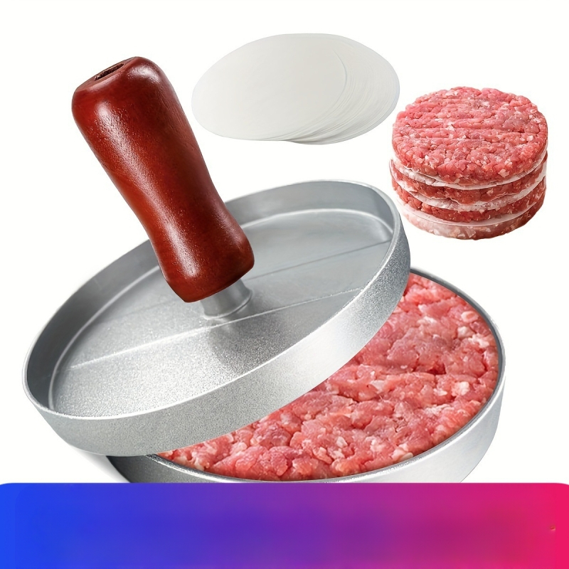 Amazoni enimmüüdud käsitsi hamburgeriliha press, burgeripressi vorm, ümmargune lihakotletipress, alumiiniumisulamist hamburgeritegija
