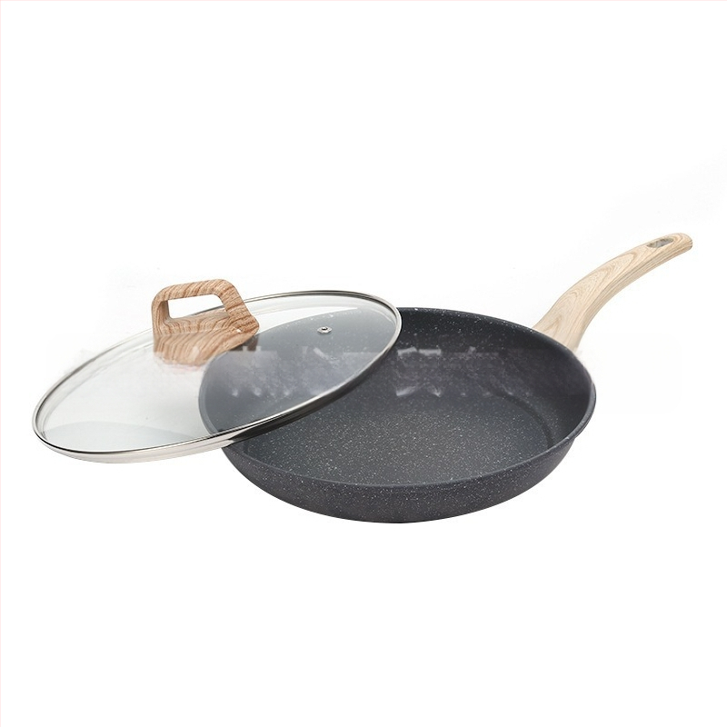 Vulkaninė maifano akmens keptuvė nepridegančia keptuve, buitinė kepsnio keptuvė, blynų keptuvė, kiaušinių keptuvė, blynų keptuvė, indukcinė viryklė